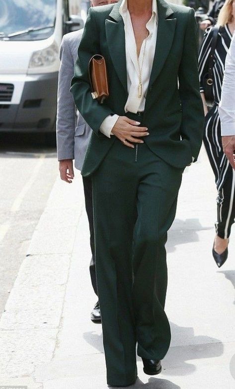 Pants Suit Aesthetic, Women In Suits Homecoming, Womens Suits Homecoming, Women In Suits Aesthetic Formal, Suit Inspiration Women, Forest Green Womens Suit, Women In Suits Wedding Guest, Women’s Suites, Women In Pantsuits