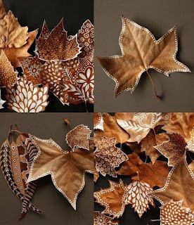 Oppgaver For Barn, Diy Leaf, Leaf Craft, Funny Vine, Diy Leaves, Deco Nature, Leaf Crafts, Autumn Crafts, Painted Leaves