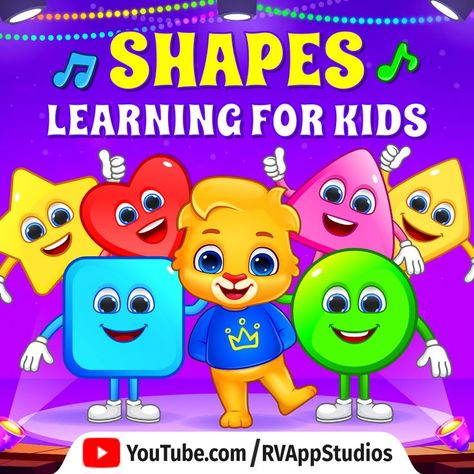 Shapes Song, Shape Songs, Shapes For Toddlers, Learn Shapes, Rhombus Shape, Learning Shapes, Educational Videos, Kids Songs, I Am Game