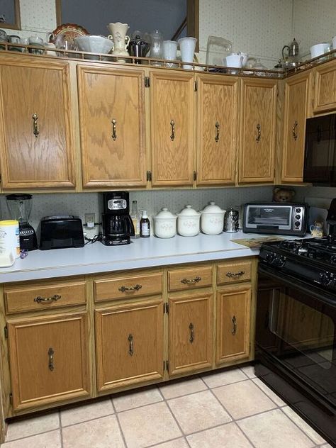 Can I paint these cabinets in a double wide mobile home ? | Hometalk Trailer Cabinet Makeover, Painting Mobile Home Kitchen Cabinets, How To Paint Mobile Home Cabinets, Painting Mobile Home Cabinets, Paint Mobile Home Cabinets, Mobile Home Cabinet Makeover, Mobile Home Cabinets, Mobile Home Kitchen Cabinets, Double Wide Mobile Home