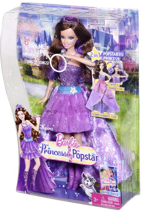 Barbie Pop Star, Princess And The Popstar, Disney Princess Doll Collection, Old Barbie Dolls, Disney Frozen Toys, Disney Barbie Dolls, Princess Barbie Dolls, Barbie Hairstyle, Barbie Playsets