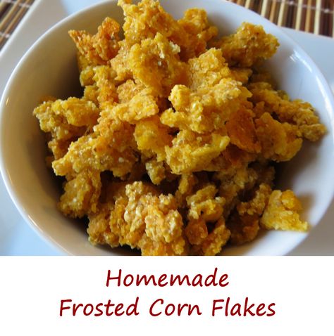 One of the first recipes I made out of John Currence’s Big Bad Breakfast: The Most Important Book of the Day was homemade frosted corn flakes. As soon as I saw it I was like wow…. how cool would it be to eat a bowl of cereal that I made? So I did. And it was fantastic. So much more corn flavor than the stuff in a box! I mean they were super corny! Frosted Corn Flakes Recipes, Homemade Frosted Flakes, Recipes With Corn Flakes Cereal, Peanut Butter Karo Syrup Corn Flakes, Big Bad Breakfast, Flake Recipes, Homemade Cereal, Bowl Of Cereal, Corn Flakes