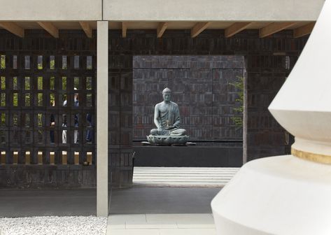 Gallery of Vajrasana Buddhist Retreat / Walters & Cohen Architects - 17 Buddhist Retreat, Japandi House, Buddhist Architecture, Retreat Centre, Brutalism Architecture, Buddhist Practices, Spiritual Retreat, Temple Architecture, Memorial Park