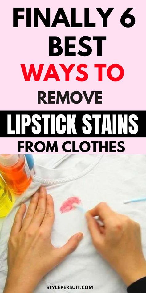 Lipstick Stain Removal Guide: How to Get Lipstick Out of Clothes & Carpet Remove Lipstick From Clothes, Removing Lipstick Stains, Stains Out Of Clothes, Homemade Laundry Detergent Liquid, Lipstick Remover, Wash Shoes, Diy Stain Remover, Stain Removal Guide, How To Wash Shoes