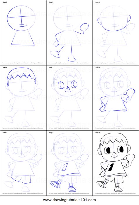 Animal Crossing Art Style Tutorial, Animal Crossing Art Style, How To Draw Animal Crossing Characters, Animal Crossing Drawings Easy, Animal Crossing Base Drawing, Animal Crossing Character Base, Animal Crossing Character Design, Person Template, Simple Character