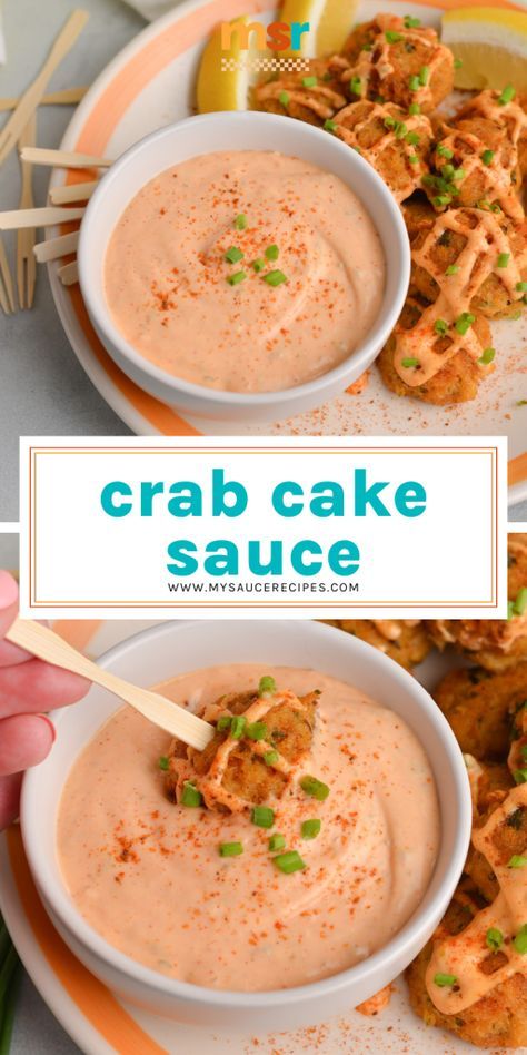 BEST Crab Cake Sauce Recipe (Remoulade for Crab Cakes!) Crab Cake Dipping Sauce, Crab Cake Sauce Recipe, Cake Sauce Recipe, Crab Cake Dip, Cake Sauce, Crab Cake Sauce, Homemade Crab Cakes, Cocktail Sauce Recipe, Sauce Cocktail