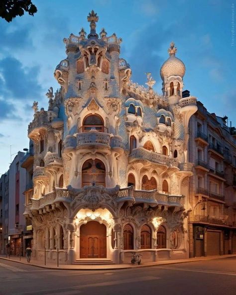 Art Nouveau Building, Art Nouveau Architecture Buildings, Art Deco Arquitectura, Gaudi Art, Art Nouveau Arquitectura, Alevel Art, Architecture Art Nouveau, Architecture Cool, Gaudi Architecture