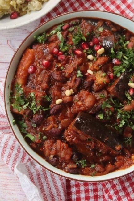 Koresh Bademjan, Khoresht Bademjan, Khoresh Bademjan, Persian Eggplant, Eggplant Stew, Best Vegetarian Dishes, Persian Recipes, Herbs List, Red Kidney Beans