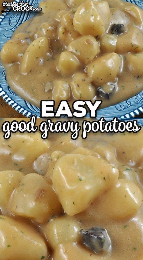 If you are looking for a delicious side dish to add a pop of flavor to your next meal, check out this Easy Good Gravy Potatoes recipe. via @recipescrock Potato Starch Recipes, Easy Potato Side Dishes, Gravy Potatoes, Side Dish For Chicken, Potato Side Dishes Easy, Good Gravy, Stove Top Recipes, Potato Recipes Side Dishes, Side Dishes Recipes