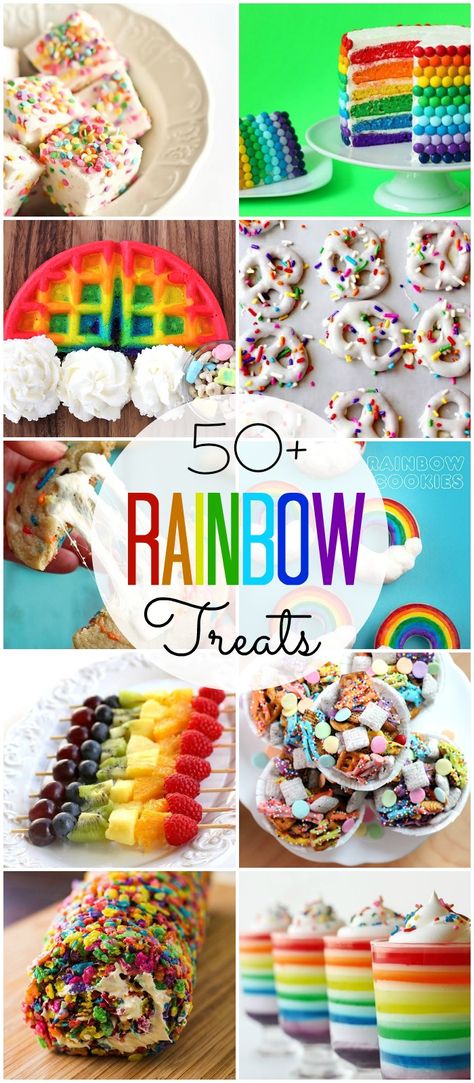 Rainbow Sweets, Rainbow Desserts, Rainbow Treats, Rainbow Parties, My Little Pony Party, Rainbow Food, Rainbow Birthday Party, Pony Party, Diy Spring