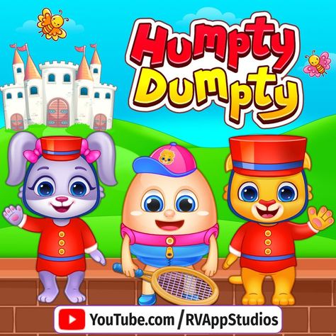 Humpty Dumpty Nursery Rhyme, Rhymes Lyrics, Songs For Kids, Learning Games For Kids, Lyrics Video, Humpty Dumpty, Like Button, Jumping For Joy, Kids App