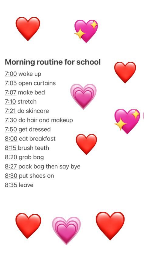 No shower ❤️ 7am Morning Routine For School, 7am Morning Routine, Daily Routine Planner, School Things, Routine Planner, Shower Routine, How To Make Bed, Glow Up?, Morning Routine