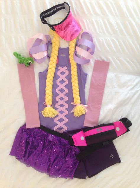 Rundisney Outfits, Princess Half Marathon Costumes, Disney Marathon Costumes, Marathon Ideas, Rundisney Costumes, Disney Princess Marathon, Princess Running Costume, Rapunzel Outfit, Disneyland Half Marathon