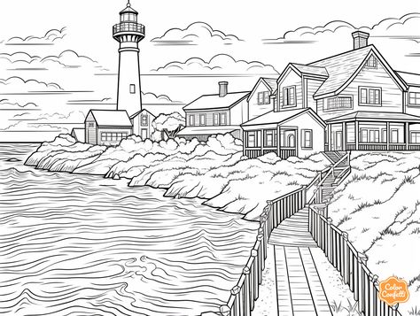 illustration of Adult coloring: Outer Banks edition Outer Banks Coloring Pages, Coloring Page For Adults, Cool Coloring Pages, Beach Vibes, Beach Vibe, Take A Break, Colouring Pages, Outer Banks, Coloring Sheets