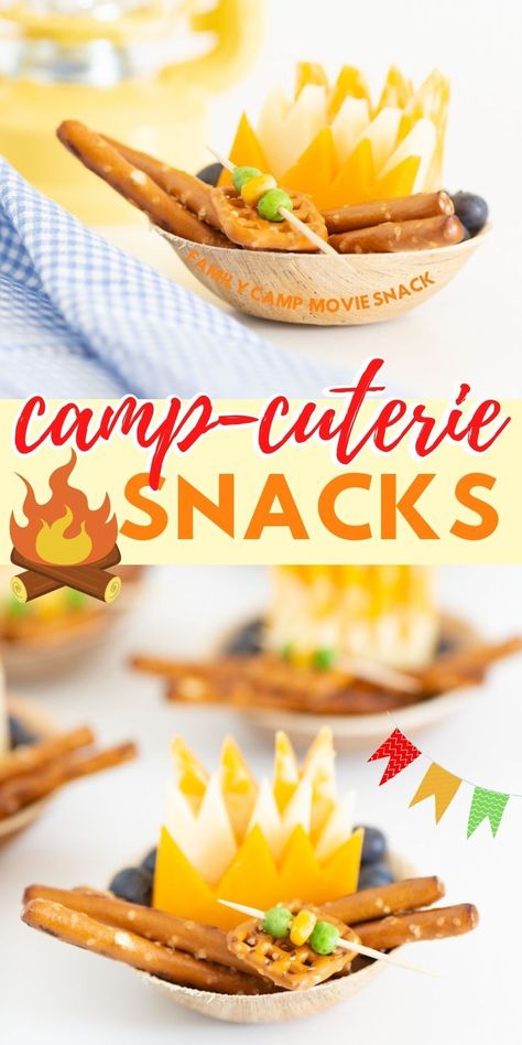 Camping Themed Party Food, Charcuterie Snacks, Lake Snacks, Campfire Snacks, Smores Party, Theme Snack, Camp Snacks, Camping Lunches, Camping Snacks