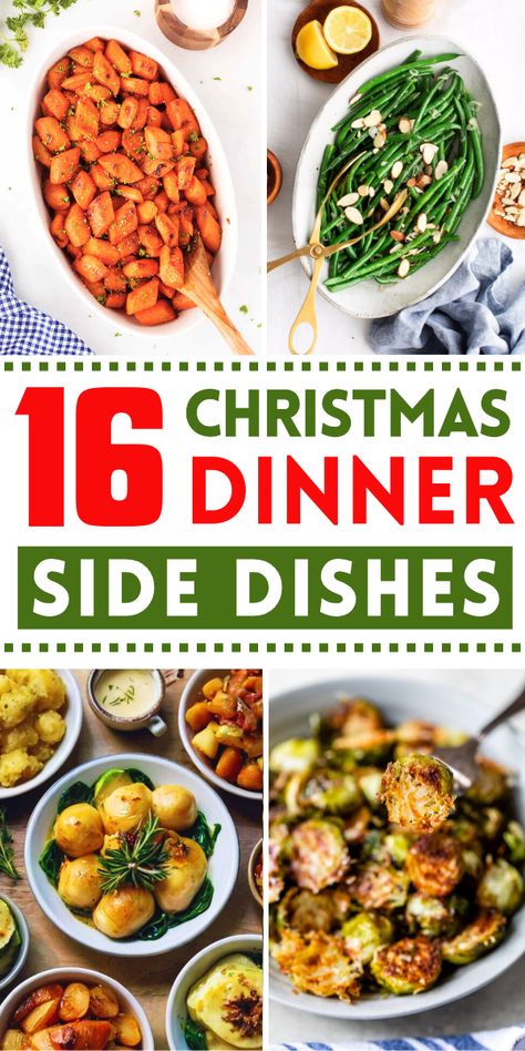 Christmas dinner is a magical time with family and friends. A beautiful holiday meal deserves delicious side dishes. Sides bring color, flavor, and texture to the table.
#ChristmasDinner #SideDishes #ChristmasRecipes What To Take To Christmas Dinner, Christmas Side Food Ideas, Christmas Lunch Sides Ideas, Xmas Dinner Sides Dishes, Sides Christmas Dinner, Christmas Dinner Ideas Family Main Dish, Christmas Meal Sides, Christmas Meal Ideas Sides, Christmas Recipes Dinner Sides