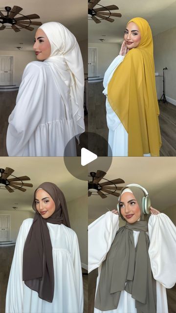 Hajab Girl Style, Chiffon Scarf Tutorial Hijab Styles, Hijab Styles Full Coverage, Hijab Style Chiffon, Hijab Style Full Coverage, Gold Hijab Dress, Full Coverage Hijab Styles, How To Wear A Hijab, Cool Hijabi Outfits