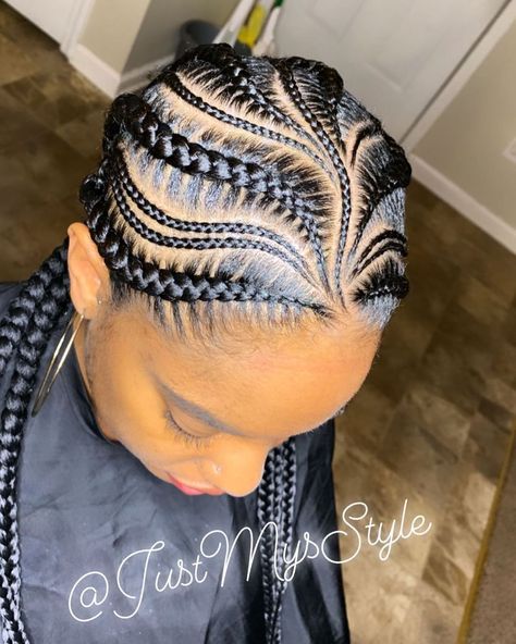 355 Likes, 6 Comments - Mya P (@justmysstyle) on Instagram: “🌊 🌊🌊🌊 #Dope #AlwaysDifferent #precisioniskey 🔑 #comegetstitched 💪🏾 #Wesettrends #CleanPerUsual…” 4 Cornrows, Cornrows Braids For Black Women, Braided Hairstyles For Black Women Cornrows, Twisted Hair, Feed In Braids Hairstyles, Goddess Braids Hairstyles, African Hair Braiding Styles, Braided Cornrow Hairstyles, Braids Hairstyles Pictures