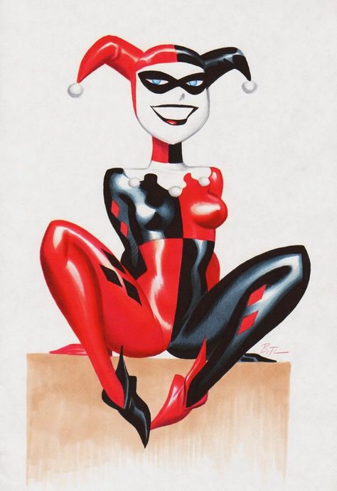 Harley Quinn  (Naughty And Nice page 251) Comic Art Joker E Harley Quinn, 1366x768 Wallpaper, Harley Quinn Drawing, Harley Quinn Artwork, Gotham Girls, Harley Quinn Comic, Bruce Timm, Harley Quinn Art, Batman Art