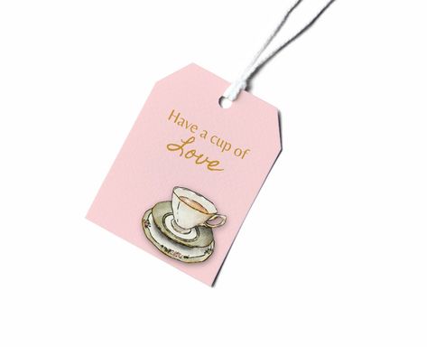 Tea Gifts Diy, Tea Bag Tags, Tea Gift Tags, Tea Gift Ideas, High Tea Baby Shower, Cottagecore Tea, Tea Tag, Diy Tea, Cottagecore Gifts