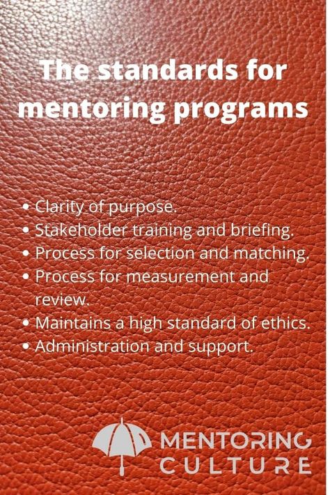 The standards for mentoring programs. So if your program meets these standards you can expect success. Don’t stumble while implementing. A lot of companies fall asleep after the matching phase. It looks like a mentor and a mentee are there, and then you can already be calm down. Definitely not. It’s just the beginning. Be Calm, Fall Asleep, Calm Down, How To Fall Asleep, Programming, The Beginning, Benefits