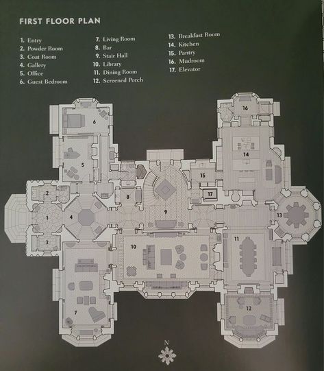 Huge Mansion Layout, Castle Floor Plans Gothic, Bloxburg House Layouts Castle, Bloxburg Estate Layout, Dark Academia Floor Plan, Mansion Plans Luxury, Old Mansion Layout, House Mansion Layout, Dnd Estate Map