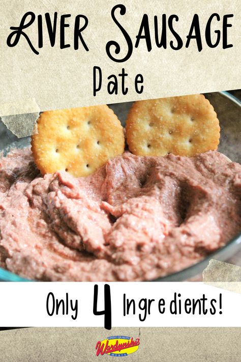 Liver Spread Recipes, Liver Sausage Dip, Liver Sausage Recipes, Liver Wurst Recipes, Pate Recipe Homemade, Liverwurst Recipe Ideas, Liverwurst Pate Recipe, Liverwurst Dip, Braunschweiger Pate Recipe