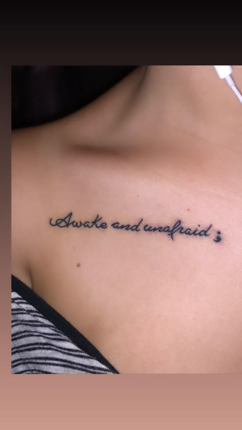 My chemical romance tattoo, Awake and Unafraid; My Chemical Romance Lyric Tattoo, Mcr Lyrics Tattoo, Chem Tattoos, Unafraid Tattoo, Awake And Unafraid Tattoo, Awake And Unafraid, Emo Romance, My Chemical Romance Tattoo, Tattoos Emo