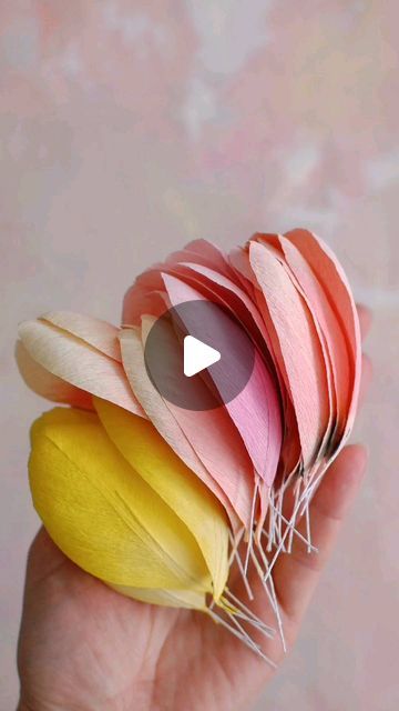 Cristina Ciovarta - ChristinePaperDesign 🌿 on Instagram: "Learn how to make these beautiful tulips with me! The tutorial is listed on my etsy shop. In the meantime, take a moment and enjoy these videos I made, while I was photographing the course.  #paperflowers #papertuliptutorial #tulipsinmyhand #tuliptutorial #tuliptutorialonline #howtomakeatulip #italiancrepepaper #handmadebotanicals #lifelikeflowers #tulips #papersculpture" Crepe Paper Tulips Tutorials, Paper Tulips Tutorial, How To Make Tulips Paper Flowers, Tulips Making, Cute Paper Crafts, Paper Tulips, Flower Wall Decoration, Paper Snowflake Patterns, Beautiful Tulips