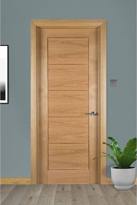 Oak Internal Doors | Oak Doors | Door Store Solid Wood Door Design Modern, Kupaona Ideje, Internal Doors Design, Wooden Door Colour Ideas, Solid Wood Doors Interior, Wardrobe Door Design Modern, Wooden Doors Interior Modern, Flat Hallway, Internal Door Design