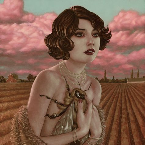 Casey Weldon -  Honey 2012 Art Beat, Magazine Illustration, Lowbrow Art, Surrealism Painting, Bee Art, Arte Sketchbook, Pop Surrealism, Portrait Illustration, Eye Art