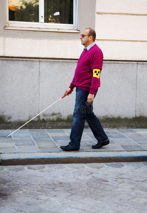 Blind man with stick. A blind man walks with a cane on a street , #spon, #stick, #man, #Blind, #blind, #street #ad Cody Core, Walking With A Cane, Blind Person, Person Photography, Street Image, Legend Wallpaper, Websites Design, Stick Man, Man Photography