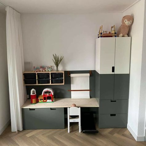 Small Playroom Design, Ikea Kids Room, Boy Toddler Bedroom, Living Room Playroom, Ikea Kids, Toddler Girl Room, Modern Kids Room, Kids Bedroom Inspiration, Kids Room Inspiration