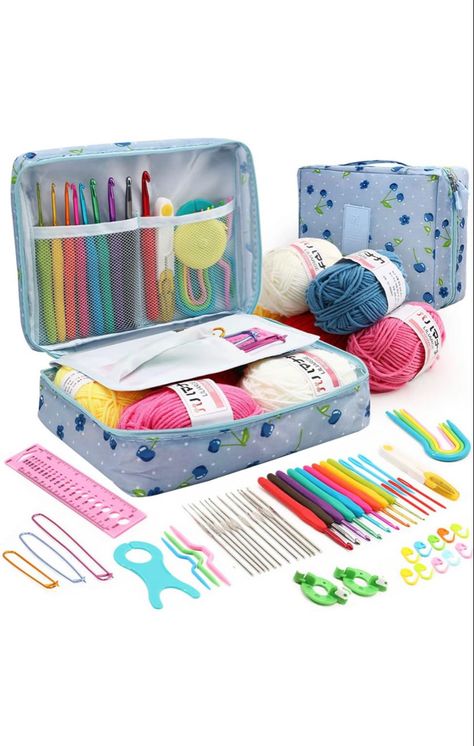 Crochet Kits For Beginners, Crocheting Supplies, Sewing Kit Pattern, Crochet Kits, Crochet Hook Case, Crochet Case, Bratz Inspired Outfits, Christmas Board, Crochet Supplies