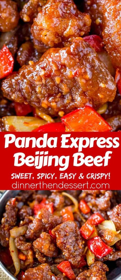 Panda Express Beijing Beef (Copycat) - Dinner, then Dessert Japan Cheesecake, Beijing Beef, Mapo Tofu, Sweet And Spicy Sauce, Marinated Beef, Easy Chinese Recipes, Panda Express, Copycat Restaurant Recipes, Beef Recipes Easy