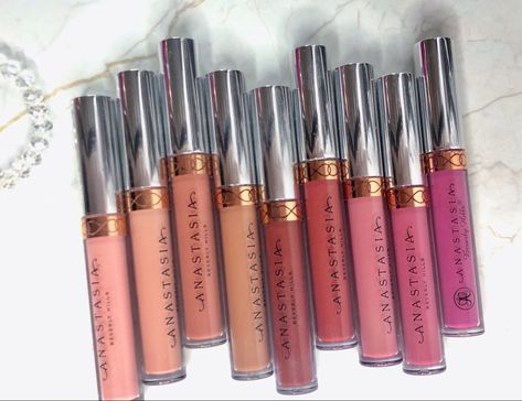 Set of Anastasia Beverly Hills liquid lipstick, nude Abh Liquid Lipstick Swatches, Abh Liquid Lipstick, Liquid Lipstick Swatches, Anastasia Beverly Hills Liquid Lipstick, Lipstick Swatches, Makeup Swatches, Makeup Collection, Anastasia Beverly Hills, Lipsticks