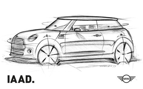 Mini Cooper Sketch, Italian University, Mini Sketch, Car Body Design, Mini Jcw, Course Design, Industrial Engineering, Car Drawing, Industrial Design Sketch