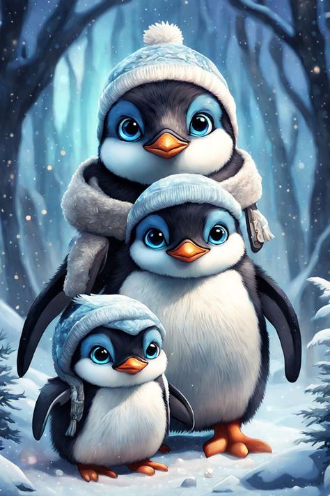 Funny Animal Drawings, Emoji Sayings, Penguin Wallpaper, Penguin Pictures, Carpet Outfits, Art Deco Artwork, Wallpaper Winter, Penguin Art, Cute Small Animals