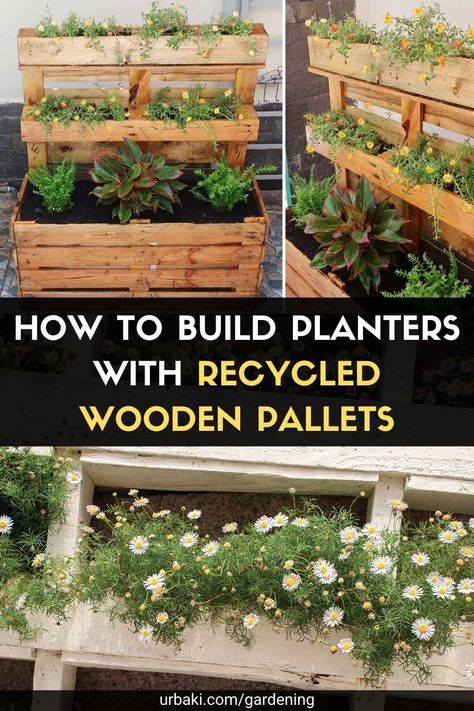 Pallet Garden Box, Pallet Flower Box, Pallet Gardens, Pallet Garden Ideas, Herb Garden Pallet, Garden Pallet Ideas, Outdoor Pallet Projects, Pallet Gardening, Pallet Projects Garden