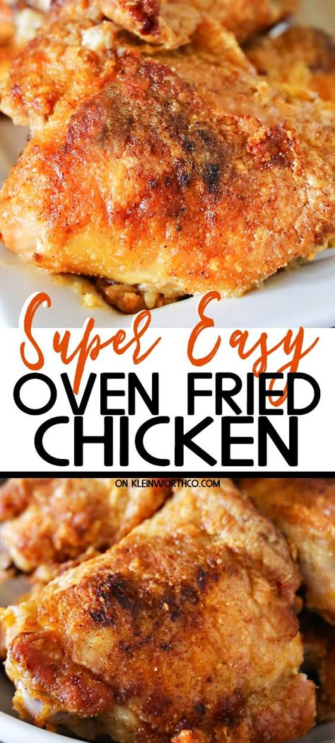 Easy Oven Fried Chicken, Best Baked Chicken Recipe, The Best Baked Chicken, Best Baked Chicken, Oven Fried Chicken Recipes, Baked Fried Chicken, Hearty Dinner Recipes, Easy Chicken Pot Pie, Oven Fried