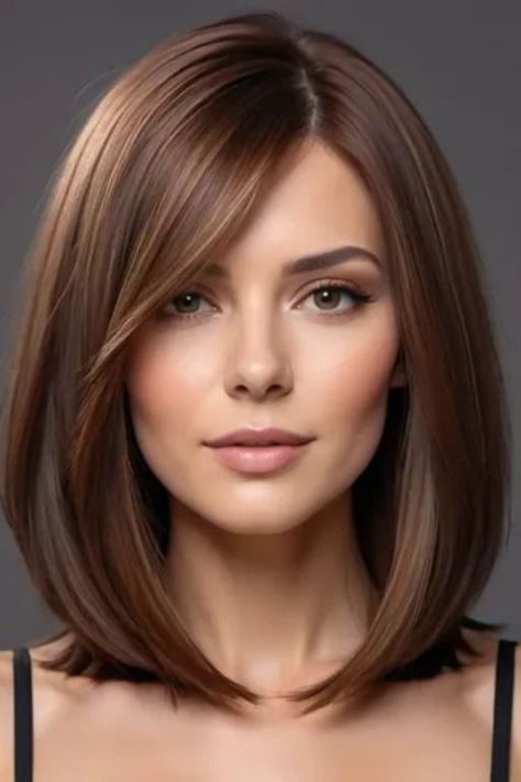 Short Silk Press, Silk Press Hairstyles, 15 Hairstyles, Layered Lob, Mom Haircuts, Haircuts For Medium Length Hair, Layered Haircuts For Medium Hair, Stylish Mom, Hair Affair