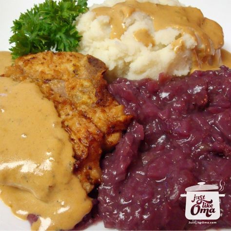 German Pork Chops German Pork Chops, Pork Chops And Sauerkraut, Brown Stuff, German Things, Best Pork Chop Recipe, German Cooking, Schnitzel Recipes, Cooking Pork Chops, German Foods