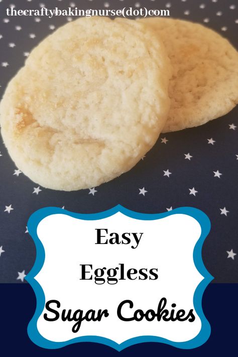 Easy eggless sugar cookies are chewy and delicious. They take about 15 minutes to make, or 5 if you're only after a cookie dough recipe to eat raw. Eggless Sugar Cookie Recipe, Mushroom Recipes Low Carb, Eggless Sugar Cookies, Eggless Cookie Dough, Eggless Cookie Recipes, Egg Free Cookies, Recipes Vegetables, Bread Sourdough, Milk Dairy