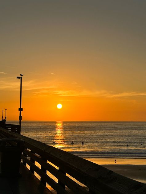 Sunset over a pier in LA Pier Sunset, Pier 39, Chorus, Vision Board, Photography, Quick Saves