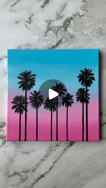 Artsy Esme ♡ on Instagram: "palms in cotton candy sky 🌴🩵🍭💞✨ #art #artreels #painting #palmtrees #reels" Cotton Candy Sky, March 7, Sky Art, Cotton Candy, Palm Trees, Acrylic Painting, Candy, On Instagram, Instagram