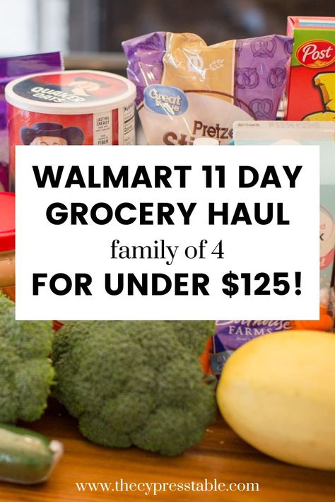 Walmart Meal Plan, Walmart Meals, Walmart Grocery List, Meal Plan Budget, Pantry Stock, Oats Quaker, Budget Meal Planning, Grocery Haul, Family Of 4