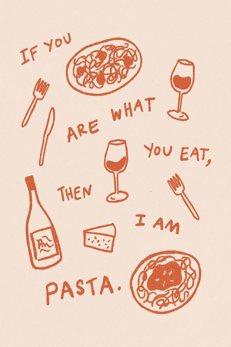 I Am Pasta Print, Pasta & Wine Lover Poster, Pasta Wine Club Printable, Spaghetti Pasta Sketch Art Pasta Logo Design Ideas, Minimal Restaurant Logo, Pasta Doodle Drawing, Pasta Line Drawing, Pasta Poster Design, Pasta Logo Design, Pasta Graphic Design, Pasta Drawing Illustration, Pasta Sketch