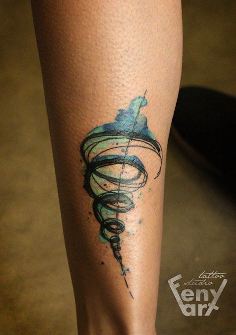 Whirlwind Tattoo, Tornado Tattoo, Sister Tattoo Infinity, Oz Tattoo, Storm Tattoo, Lower Leg Tattoos, Twin Tattoos, Sisters Tattoo, Tattoos And Meanings