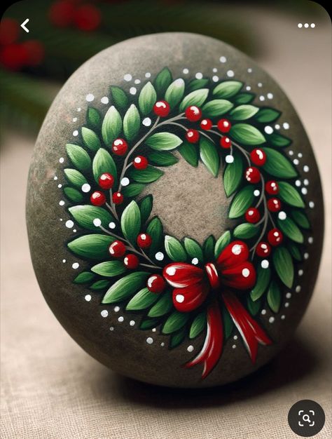 Christmas Dot Painting Ideas, Rock Dot Painting Ideas, Positive Rock Painting Ideas, Dot Painting Christmas, Rock Dot Painting, Holiday Paper Crafts, Dot Painting Ideas, Christmas Rock Painting Ideas, Winter Rocks