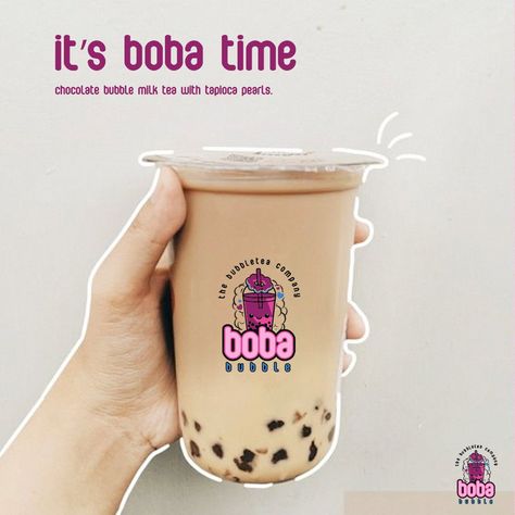 Boba Partea, Tea Social Media, Boba Time, Bubble Boba, Bubble Milk Tea, Tapioca Pearls, Social Media Design Inspiration, Boba Tea, Now Is The Time